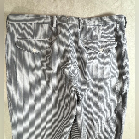 Polo Ralph Lauren 38W 30L Blue Striped Seersucker Chino Pants Summer Classy - Picture 5 of 9